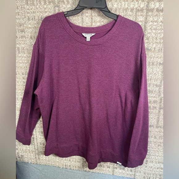 ORVIS Plum Purple Crew Neck Sweatshirt - Picture 1 of 9